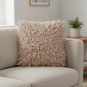 20" Pale Pink Cotton Blend Throw Pillow