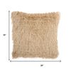 Soft Beige Shag Accent Pillow