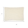 Off White Knotted Detail Lumbar Pillow