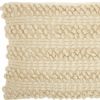 14" X 20" Cream Lumbar Throw Pillow with Pompoms And Texture