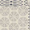 20" Indigo And Ivory Geometric Cotton Throw Pillow