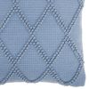 18" Blue Diamond Cotton Blend Throw Pillow with Texture