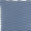 18" Blue Dot And Stripe Polyester and Cotton Blend Throw Pillow With Texture
