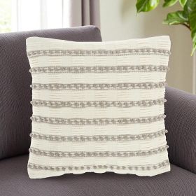 18" Light Gray Cotton Blend
