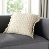 Tassel Detailed White Throw Pillow