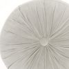 16" X 16" Light Gray Round Velvet