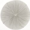 16" X 16" Light Gray Round Velvet