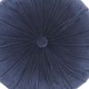 16" X 16" Dark Blue Round Velvet Throw Pillow