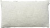 White Abstract  Shaggy Detail Lumbar Pillow