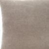 Taupe Soft Velvet Accent Throw Pillow