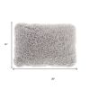 14" X 20" Light Gray Knubby Plush Throw Pillow