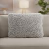 14" X 20" Light Gray Knubby Plush Throw Pillow