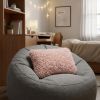 14" X 20" Mauve Knubby Plush Throw Pillow