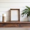 8" x 8" Gray Solid Wood Tabletop Picture Frame