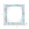 4" x 4" Blue Solid Wood Tabletop Picture Frame