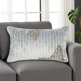 12" X 20" Periwinkle Cotton Throw Pillow
