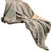 50" X 60" Brown and Taupe Faux Fur Animal Print Plush Throw Blanket