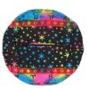 32" Blue And Pink Floor Round Horoscope Throw Pillow Cover with Pompoms