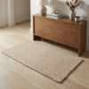 3' X 5' Beige Shag Hand Tufted Area Rug