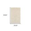 3' X 5' Ivory Shag Hand Tufted Area Rug