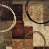 4' X 6' Brown And Black Abstract Geometric Area Rug