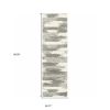 2' X 8' Gray And Ivory Geometric Pattern Runner Rug