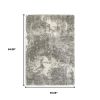 4' X 6' Gray And Ivory Distressed Abstract Area Rug
