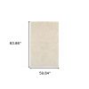 5' X 7' Modern Shag Ivory Indoor Area Rug