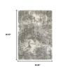 5' X 8' Gray And Ivory Distressed Abstract Area Rug