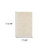 7' X 10' Modern Shag Ivory Indoor Area Rug