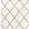 7' X 10' Ivory And Gray Geometric Lattice Area Rug