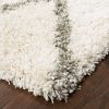 8â€™ Round Ivory And Gray Geometric Lattice Area Rug