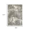 7' X 10' Gray And Ivory Distressed Abstract Area Rug