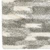 7' X 10' Gray And Ivory Geometric Pattern Area Rug
