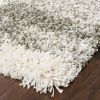 8â€™ Round Gray And Ivory Geometric Pattern Area Rug