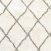 8' X 11' Ivory And Gray Geometric Lattice Area Rug