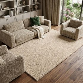 8' X 11' Modern Soft Tan Indoor Area Rug