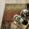 10' X 13' Beige And Brown Floral Block Pattern Area Rug
