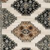 8' Orange And Ivory Runner Rug