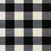 4' X 6' Ivory And Black Gingham Area Rug