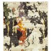 8' Beige And Black Runner Rug