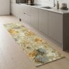 8' Gold And Ivory Runner Rug