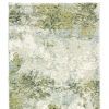 8' Blue And Green Runner Rug