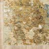 3' X 5' Gold And Ivory Area Rug
