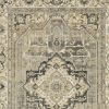 5' X 8' Beige And Gray Medallion Distressed Area Rug