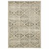 5' X 8' Ivory And Gray Trellis Distressed Area Rug