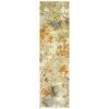 12' Gold And Ivory Runner Rug