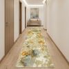 12' Gold And Ivory Runner Rug
