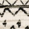 8' X 10' Ivory And Black Abstract Geometric Area Rug
