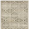 8' X 11' Ivory And Gray Trellis Distressed Area Rug
